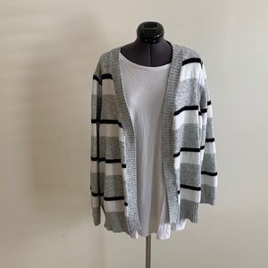 Neutral striped cardigan